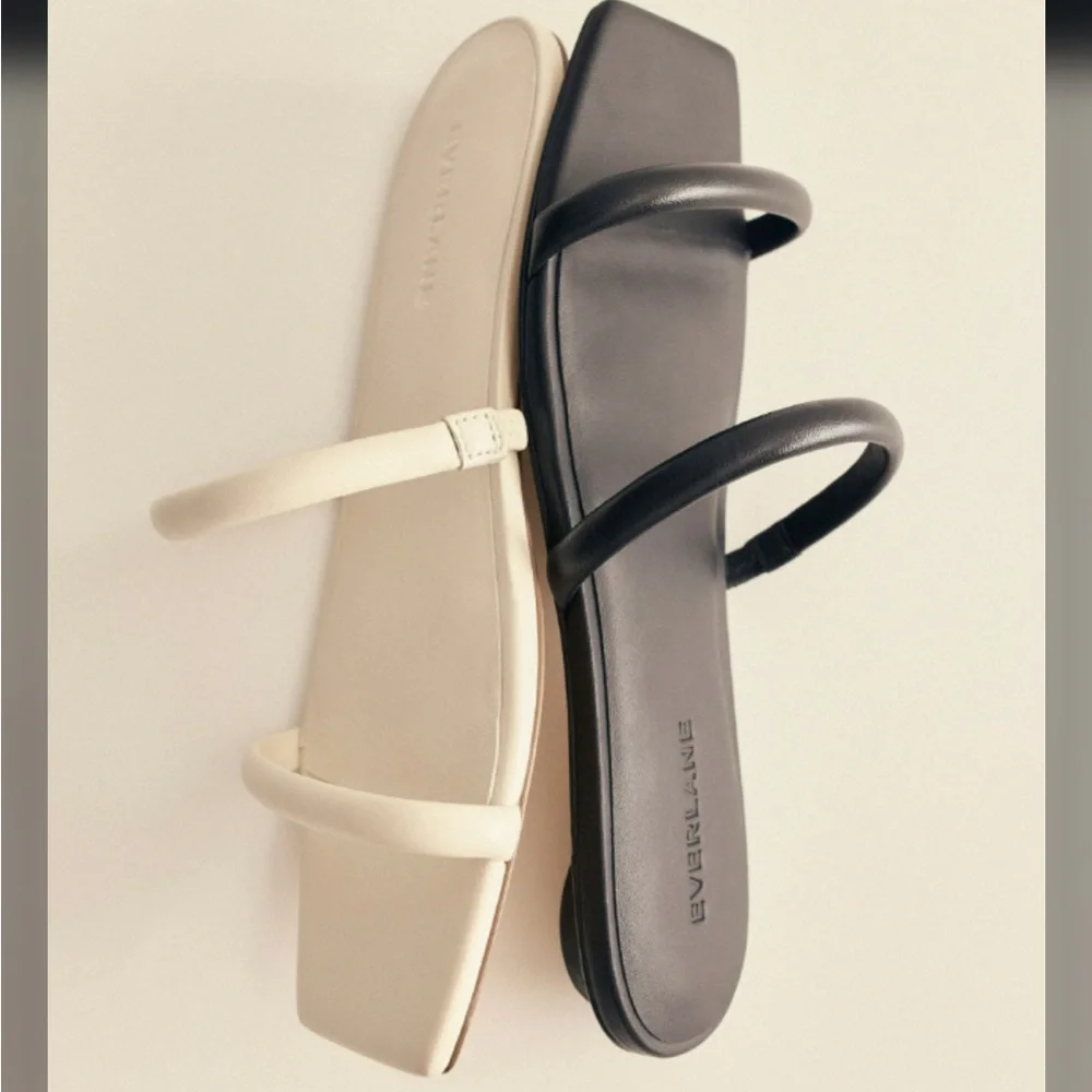 Everlane Double Strap White Sandal - Picture 2 of 3